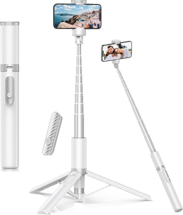 Phone Tripod & Selfie Stick with Remote for 4
